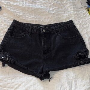 Nasty Gal Black Jean Shorts